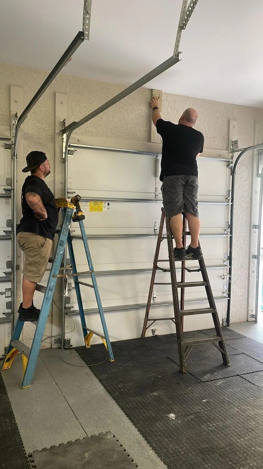 Garage door repair work