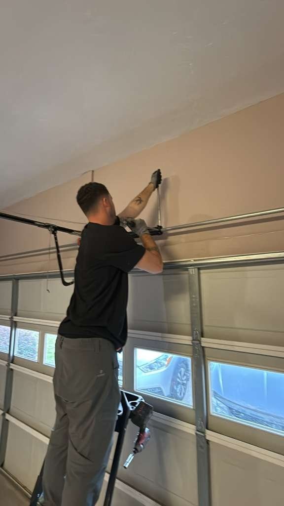 Garage Door Opener Installation work on a garage door